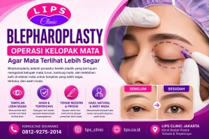 Proses penandaan sebelum operasi Blepharoplasty di LIPS Clinic Jakarta oleh Dokter Spesialis Bedah Plastik