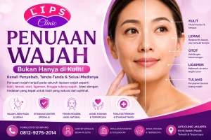 Dokter Spesialis Bedah Plastik menjelaskan proses penuaan wajah dan solusi Facial Plastic Surgery di LIPS Clinic Jakarta.
